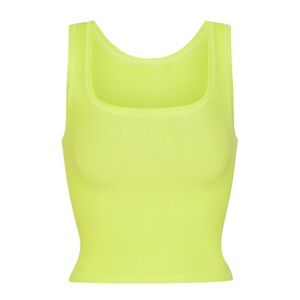 SKIMS Bright Yellow Ribbed Tank